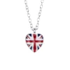 Cheap Union Jack Heart Pendant Necklace Jewellery & Pins