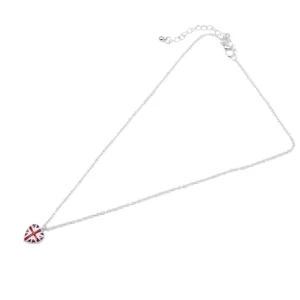 Cheap Union Jack Heart Pendant Necklace Jewellery & Pins