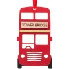 Outlet London Bus Hanging Wooden Decoration Christmas Decorations | Christmas Decorations