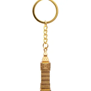 Flash Sale Big Ben Gold Die Cast Keyring Keyrings | London Gifts