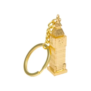 Flash Sale Big Ben Gold Die Cast Keyring Keyrings | London Gifts