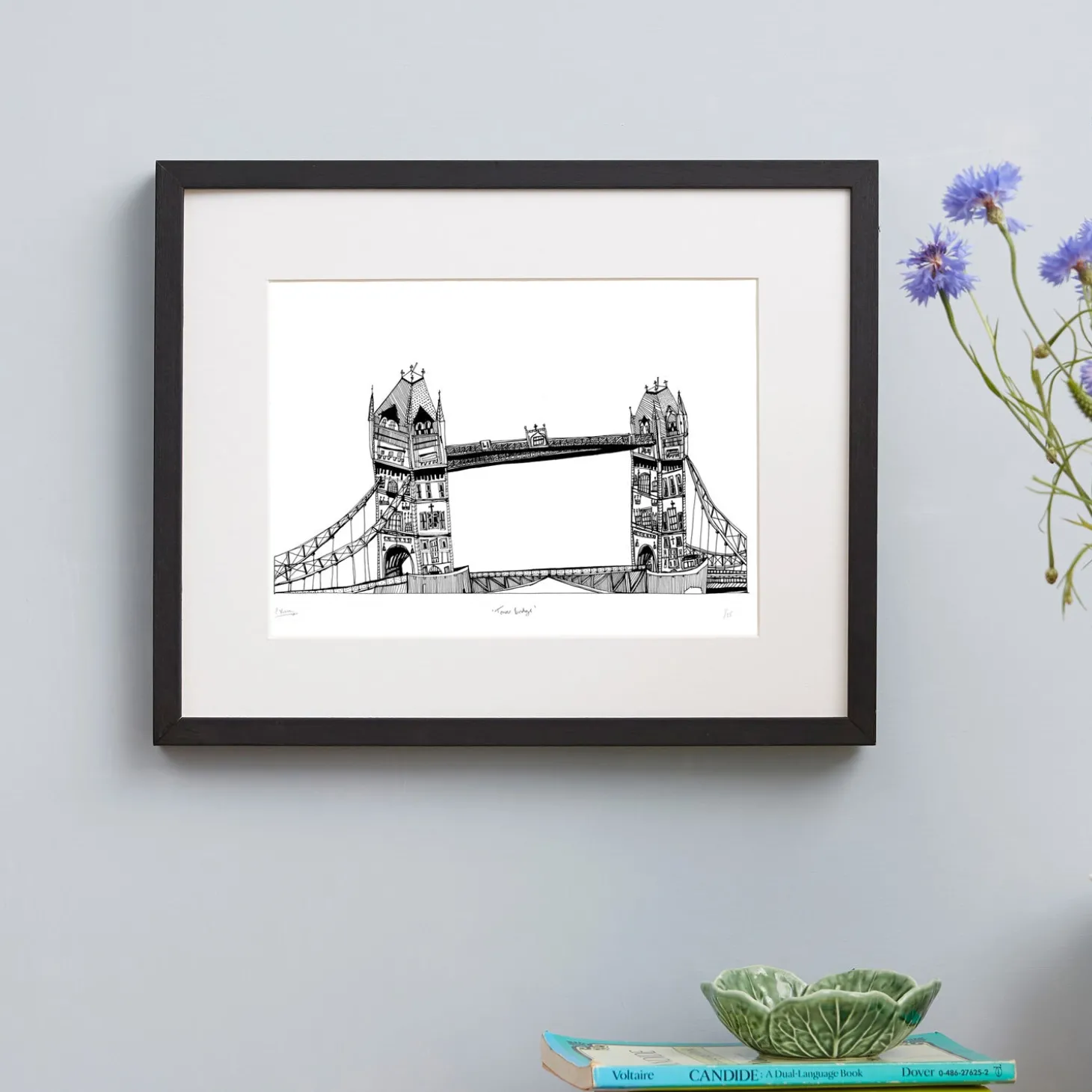 cecily_vessey_tower_bridge_a_print_1.webp Sale Tower Bridge A3 Print Prints & Posters | Tower Bridge Gifts