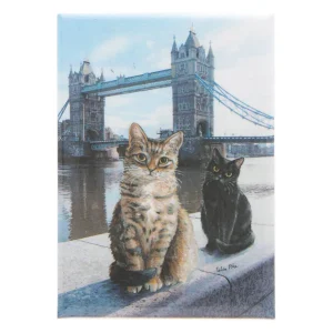 Cheap Cats At Tower Bridge Magnet Magnets | Fridge Magnets