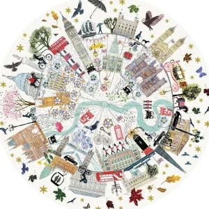 Online Gibsons London Buildings 500 Piece Circular Puzzle - Josie Shenoy Kids Models And Puzzles | Toys