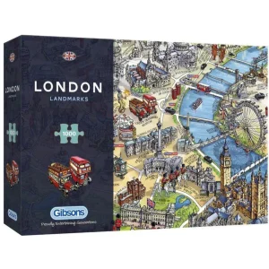 Flash Sale Gibsons London Landmarks 1000 Piece Puzzle Kids Models And Puzzles | Toys