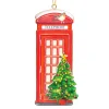 Best Gisela Graham Telephone Box With Tree Wooden Christmas Decoration Christmas Decorations | Christmas Decorations