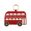 Flash Sale Grace & Glory Beaded Bag Charm Red Bus Bags