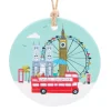 Shop Hanging Decoration Bus & London Eye Christmas Decorations | Christmas Decorations