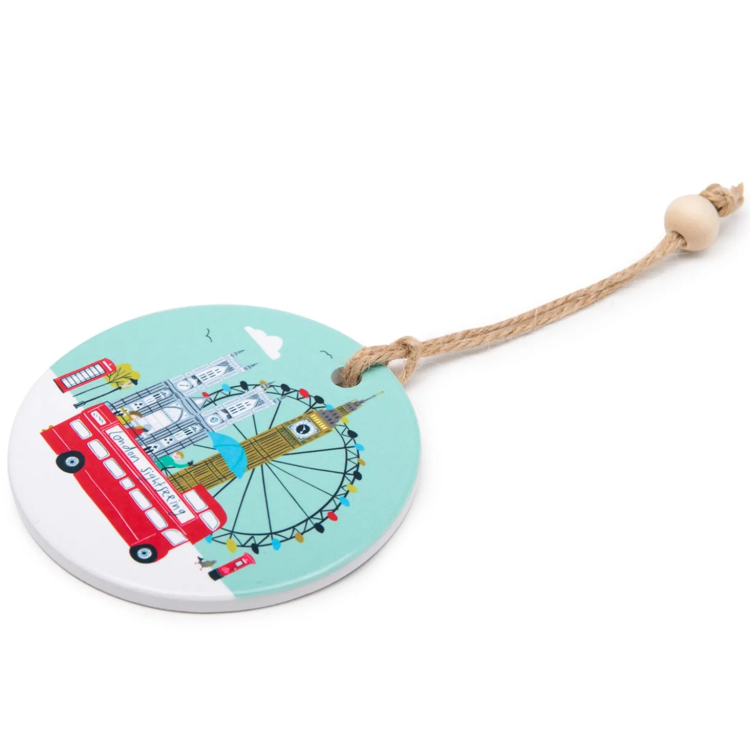 Shop Hanging Decoration Bus & London Eye Christmas Decorations | Christmas Decorations