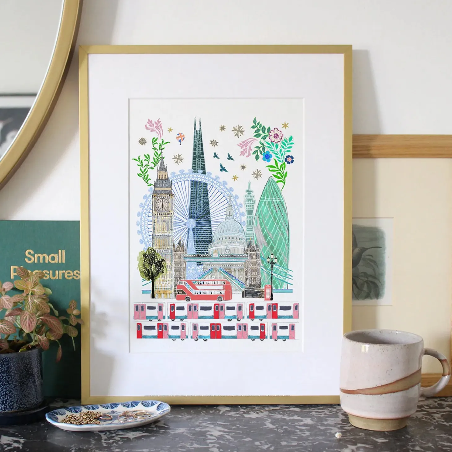 josie_shenoy_london_skyline_a_print_0.webp Shop London Skyline A4 Print Prints & Posters | London Gifts