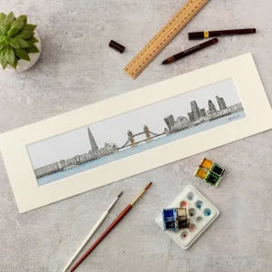 Fashion London Skyline Print - 20 x 6 Inches Prints & Posters | Luxury Gifts