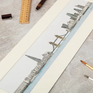 Fashion London Skyline Print - 20 x 6 Inches Prints & Posters | Luxury Gifts