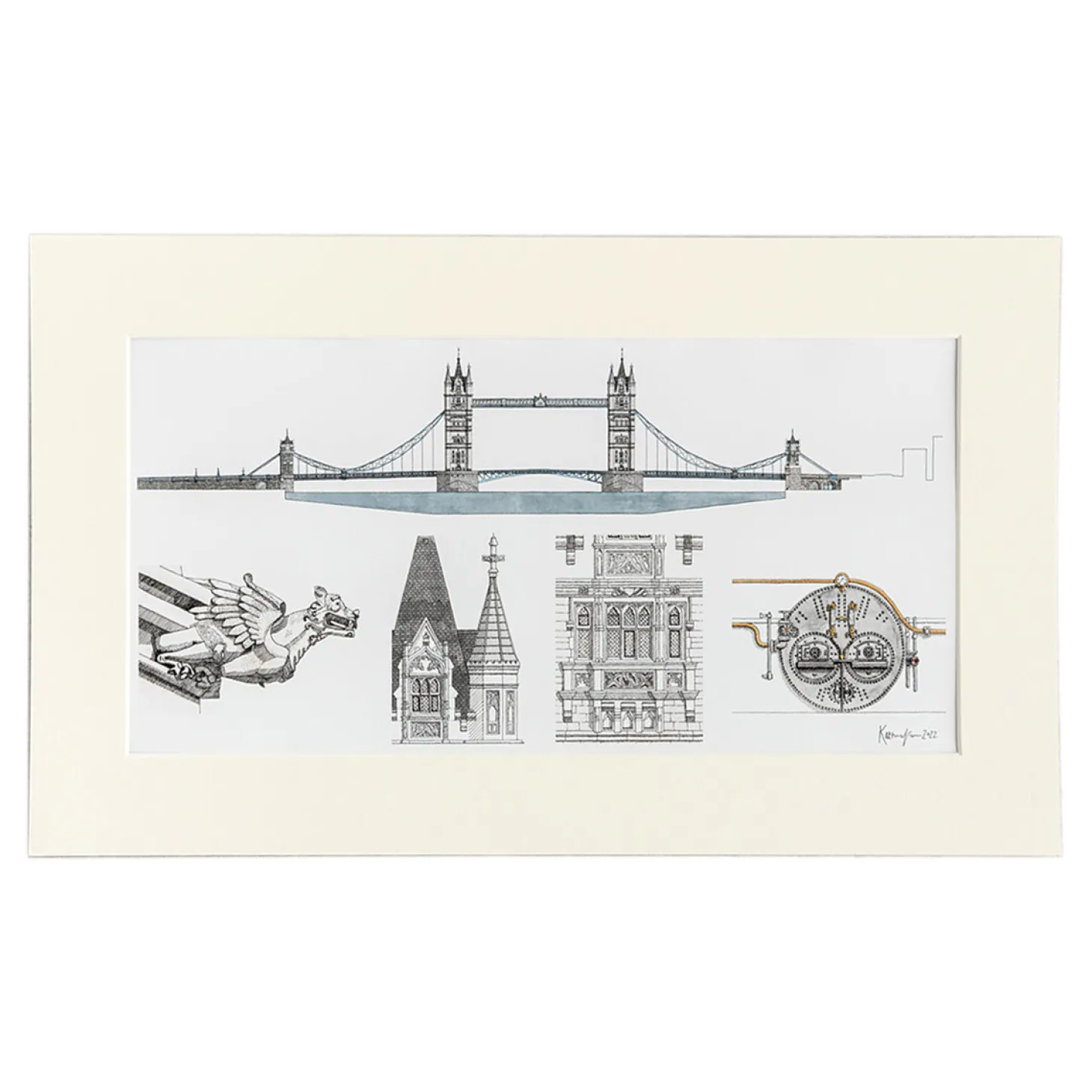 katherine_jones_tower_bridge_architectural_details_print___x__inches_1.webp Fashion Tower Bridge Architectural Details Print - 20 x 12 Inches Prints & Posters | Luxury Gifts