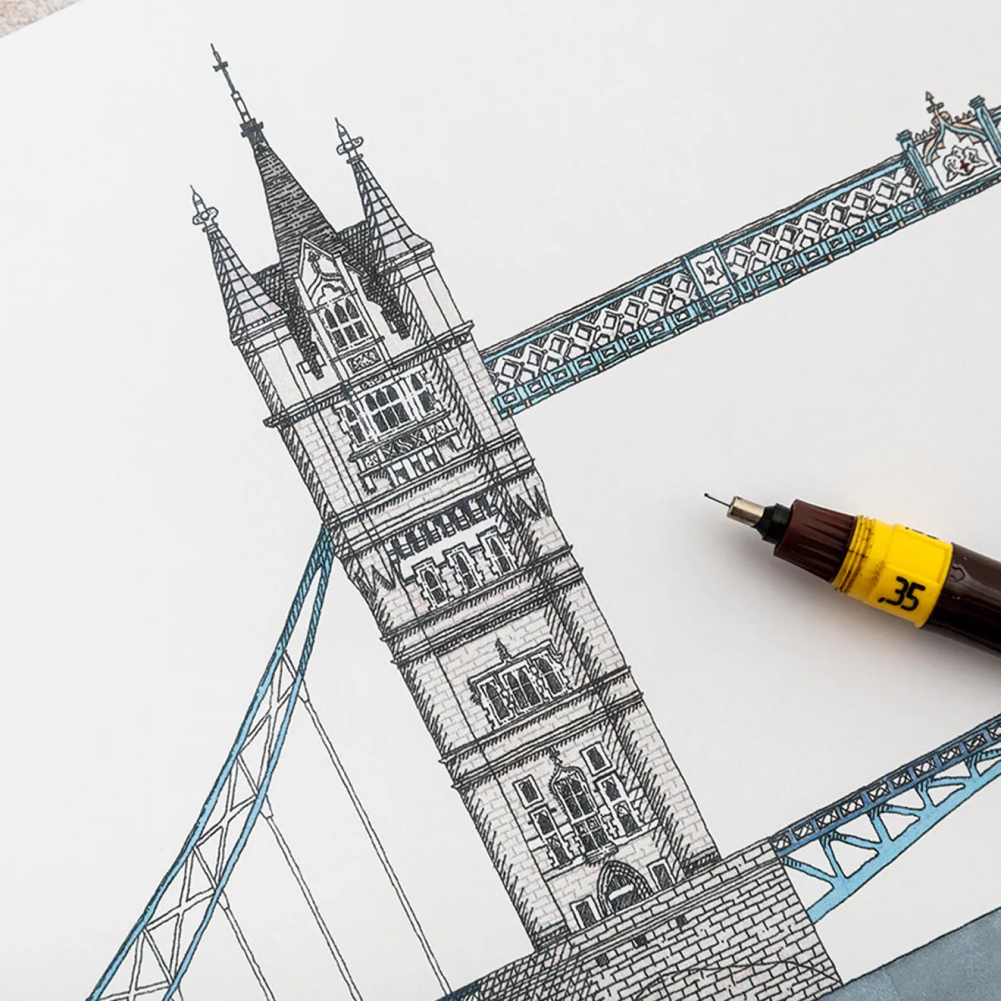 katherine_jones_tower_bridge_print___x__inches_2.webp Hot Tower Bridge Print - 20 x 6 Inches Prints & Posters | Luxury Gifts