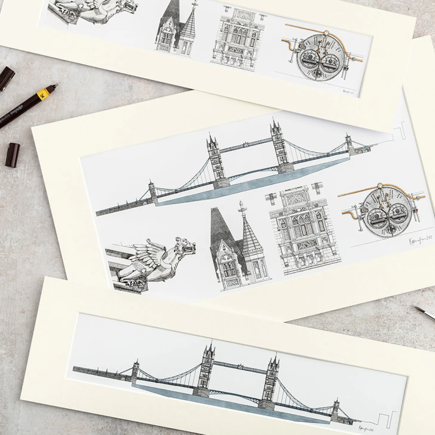 katherine_jones_tower_bridge_print___x__inches_3.webp Hot Tower Bridge Print - 20 x 6 Inches Prints & Posters | Luxury Gifts