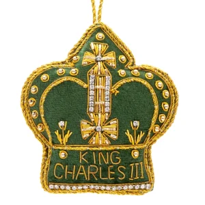 Discount King Charles III Coronation 2023 Stitched Decoration Christmas Decorations | Christmas Decorations