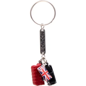 Online London Bus, Black Taxi and Union Jack Die Cast Keyring Keyrings | London Gifts