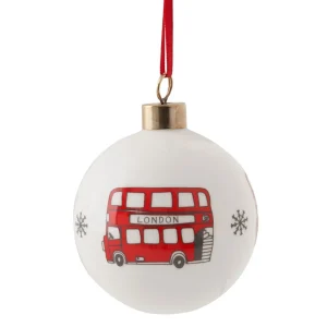 Sale London Bus Christmas Bauble Decoration by Victoria Eggs Christmas Decorations | Christmas Decorations