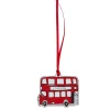 Shop London Bus Wooden Christmas Decoration by Victoria Eggs Christmas Decorations | Christmas Decorations
