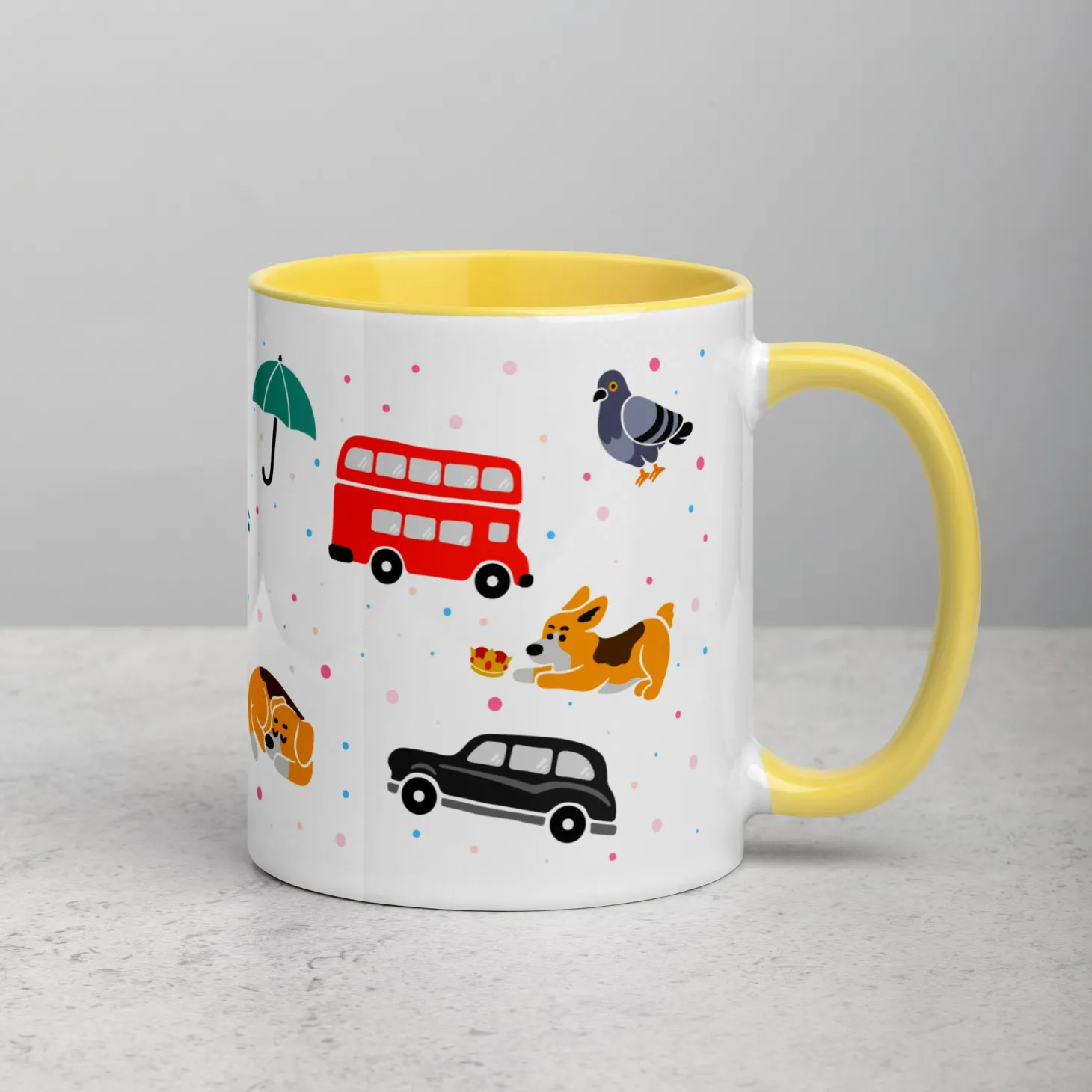 london_doodles__all_over_print__mug_with_colour_inside_0.webp Store London Doodles - All Over Print - Mug with Colour Inside Mugs | London Gifts