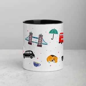 Store London Doodles - All Over Print - Mug with Colour Inside Mugs | London Gifts