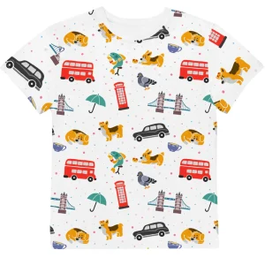 Sale London Doodles - All Over Print - Youth T-Shirt Kids Clothing | Children & Baby Clothing