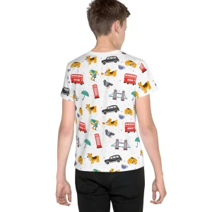 Sale London Doodles - All Over Print - Youth T-Shirt Kids Clothing | Children & Baby Clothing