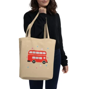 Store London Doodles - Bus - Eco Tote Bag Bags | London Gifts