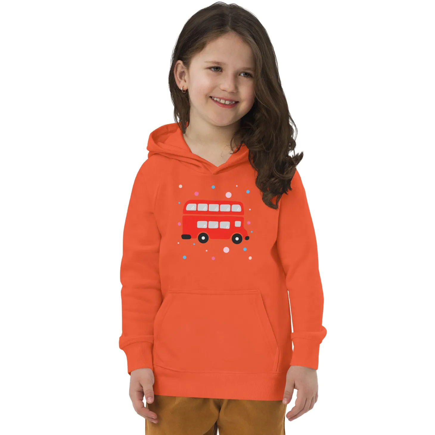 london_doodles__bus__kids_eco_hoodie_4.webp Shop London Doodles - Bus - Kids Eco Hoodie Kids Clothing | Children & Baby Clothing