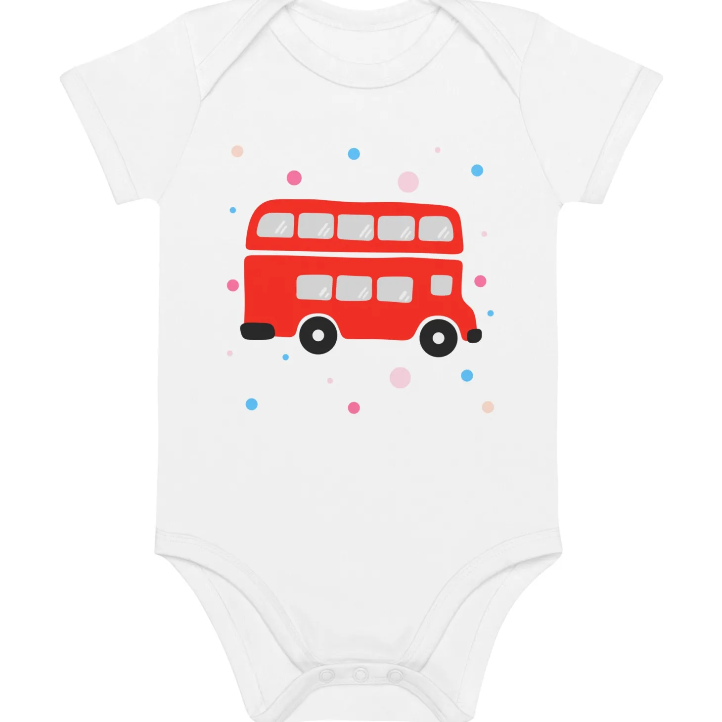 london_doodles__bus__organic_cotton_baby_bodysuit_1.webp Best Sale London Doodles - Bus - Organic Cotton Baby Bodysuit Kids Clothing | Children & Baby Clothing