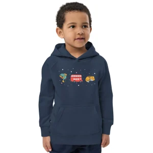 Cheap London Doodles - Fish & Chips / Bus / Corgi - Kids Eco Hoodie Kids Clothing | Children & Baby Clothing