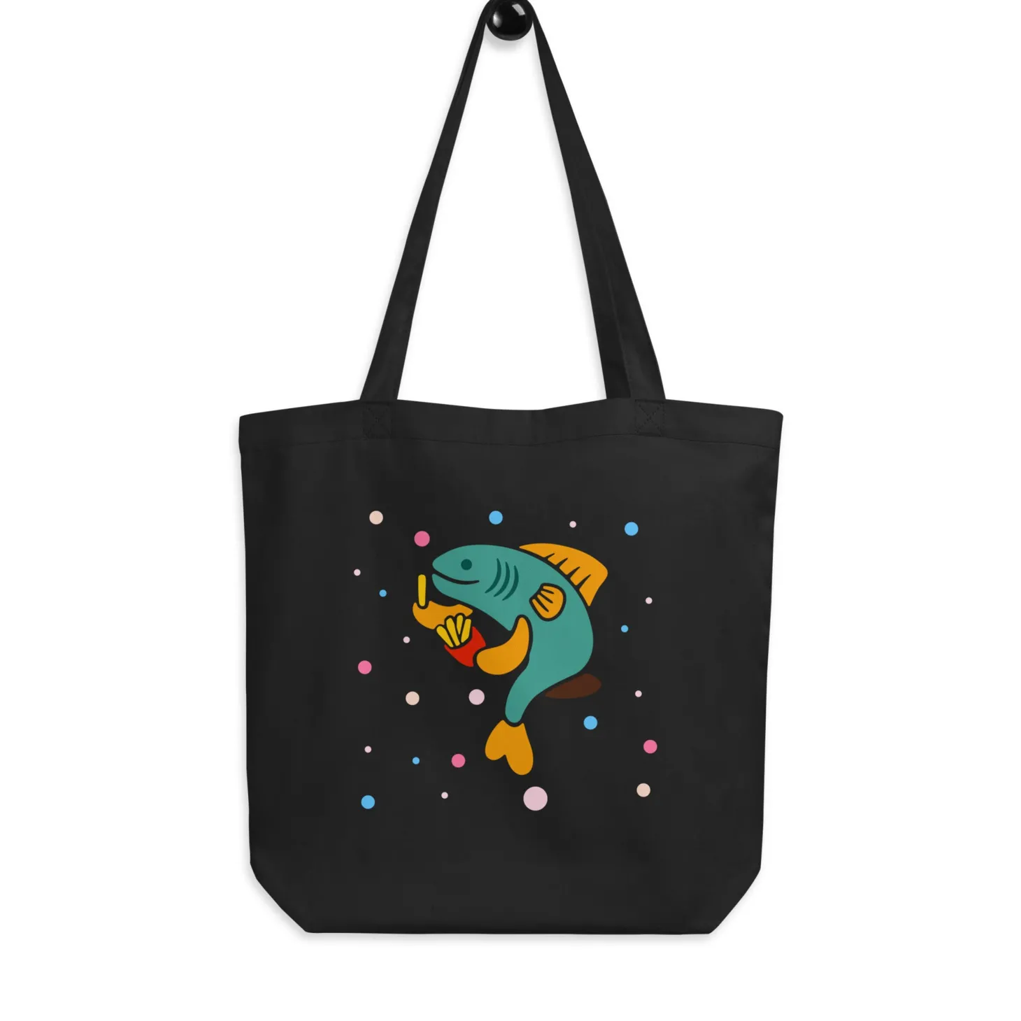 london_doodles__fish_amp_chips__eco_tote_bag_2.webp Cheap London Doodles - Fish & Chips - Eco Tote Bag Bags | London Gifts