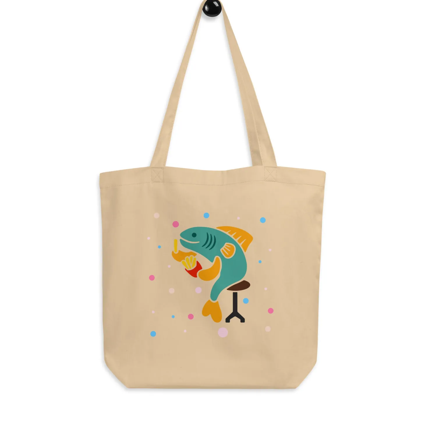 london_doodles__fish_amp_chips__eco_tote_bag_3.webp Cheap London Doodles - Fish & Chips - Eco Tote Bag Bags | London Gifts