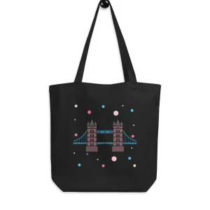 Fashion London Doodles - Tower Bridge - Eco Tote Bag Bags | Tower Bridge Gifts
