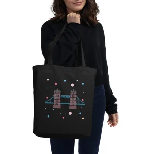 Fashion London Doodles - Tower Bridge - Eco Tote Bag Bags | Tower Bridge Gifts