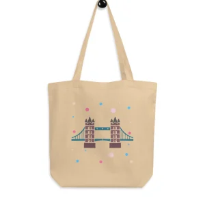 Fashion London Doodles - Tower Bridge - Eco Tote Bag Bags | Tower Bridge Gifts