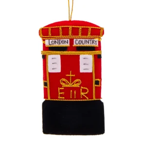 Sale London Post Box Stitched Christmas Decoration Christmas Decorations | Christmas Decorations