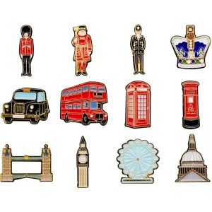 Cheap London Premium Enamel Pin Badge Set Jewellery & Pins | Luxury Gifts