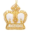 Store London Royal Crown Stitched Christmas Decoration - Ivory Christmas Decorations | Christmas Decorations