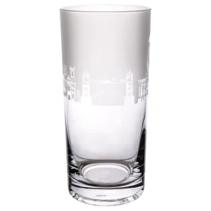 Sale London Skyline Milford Glass Highball Tumbler Glasses & Glassware | Luxury Gifts