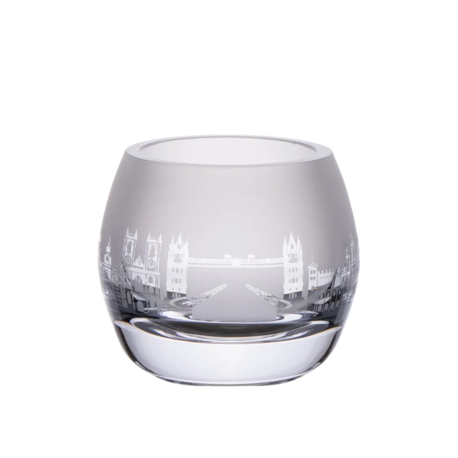 london_skyline_milford_glass_tealight_holder_2.webp Online London Skyline Milford Glass Tealight Holder Glasses & Glassware | Luxury Gifts