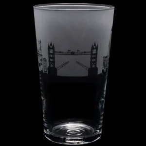 Clearance London Skyline Milford Pint Glass Glasses & Glassware | Luxury Gifts