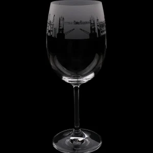 Clearance London Skyline Milford Wine Glass Glasses & Glassware | Luxury Gifts