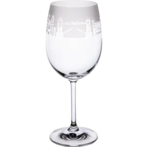 Clearance London Skyline Milford Wine Glass Glasses & Glassware | Luxury Gifts