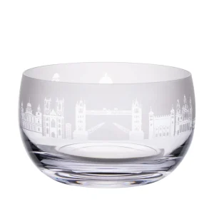Online London Skyline Small Milford Glass Bowl Glasses & Glassware | Luxury Gifts