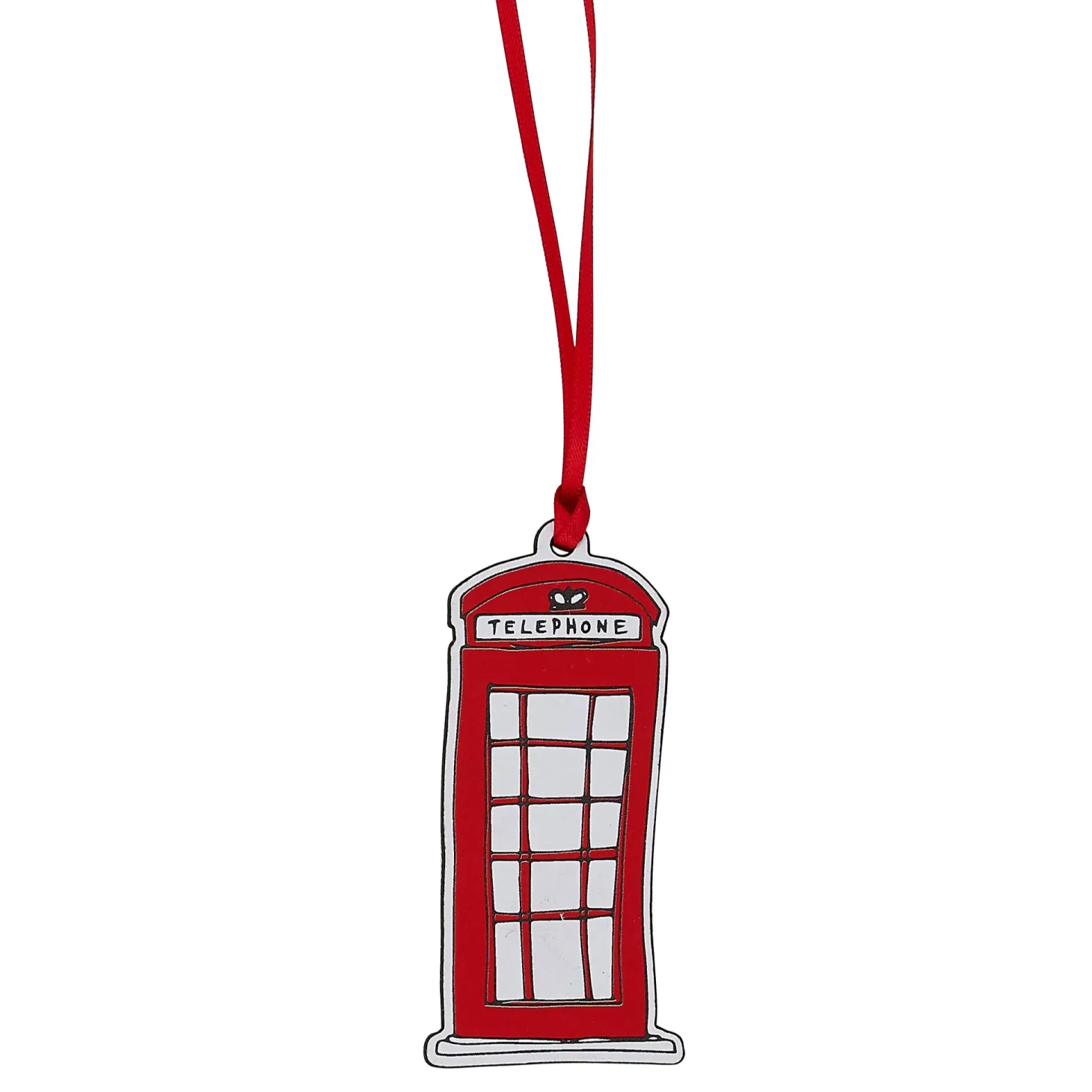 Shop London Telephone Box Wooden Christmas Decoration by Victoria Eggs Christmas Decorations | Christmas Decorations