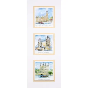 Discount London Triple Mounted Print By Little England Prints & Posters | Tower Bridge Gifts