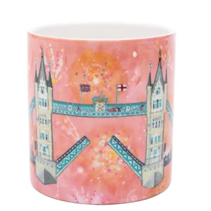Outlet Firework Gold Handled Mug Mugs | Tower Bridge Gifts