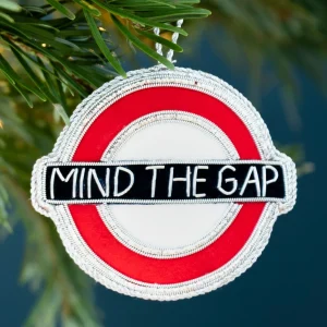 Shop Mind The Gap London Underground Stitched Christmas Decoration Christmas Decorations | Christmas Decorations