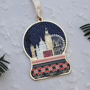 Best Sale Nancy & Betty Brass London Snowglobe Decoration Christmas Decorations | Christmas Decorations